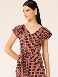 Sacha Drake - Diamond Reversible Tie Midi - Coral