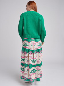 Cloth, Paper, Scissors - Chunky Crew Jumper - Emerald