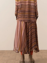 Load image into Gallery viewer, POL - Boulevard Silk Half Circle Skirt - Boulevard Print
