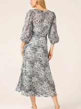 Load image into Gallery viewer, Sacha Drake - Florentine Wrap Dress - Navy/White floral
