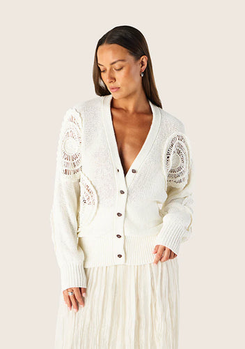 MOS - Martina Knit Cardigan - Chalk