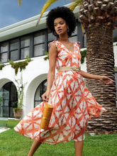 Load image into Gallery viewer, Sacha Drake - Jamaica Iced Tea Dress - Tangerine
