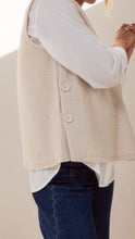 Load image into Gallery viewer, See Saw - Cream Wool Side Button Vest
