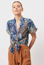 Load image into Gallery viewer, Once Was - Tulum Cotton Silk Puff Sleeve Shirt
