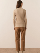 Load image into Gallery viewer, POL - Nucleus Pointelle Cardigan - Pebble

