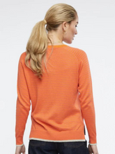 Load image into Gallery viewer, Zaket And Plover - Essential Stripe V-Neck Knit Apricot Combo
