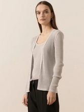 Load image into Gallery viewer, POL - Nucleus Pointelle Cardigan - Cloud
