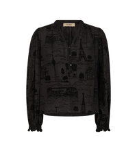 Load image into Gallery viewer, Mos Mosh - Tazzin Tale Light Blouse - Black
