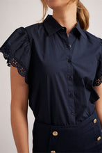 Load image into Gallery viewer, Alessandra - Lara Shirt Poplin - Navy

