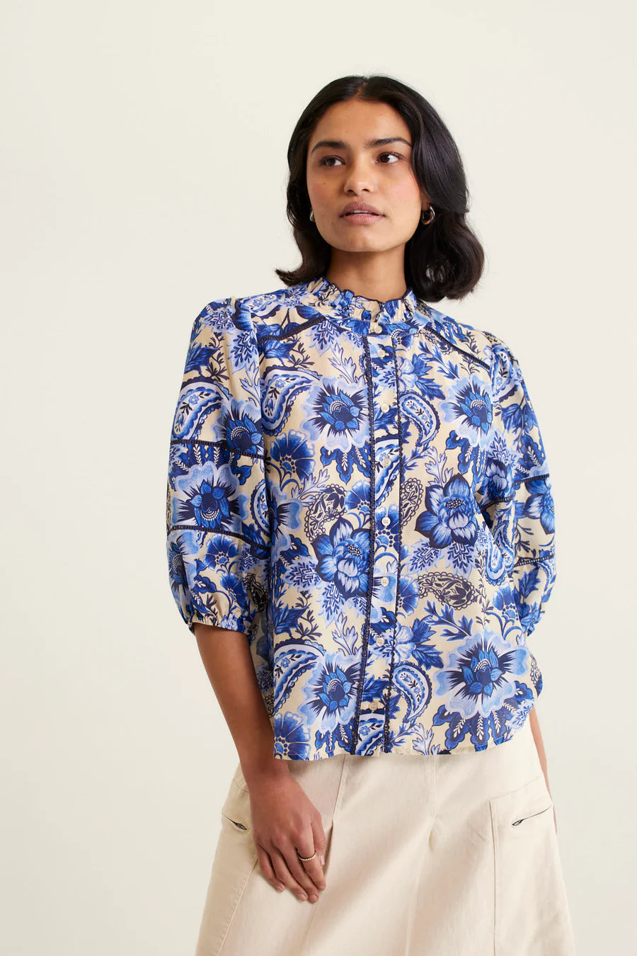 Alessandra - Lia Shirt - Navy Astoria
