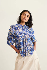 Alessandra - Lia Shirt - Navy Astoria