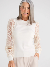 Load image into Gallery viewer, Brave &amp; True - Janelle Knit Top - White
