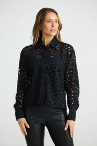 Brave & True - Mary Jane Shirt - Black