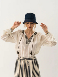 Lolly's Laundry - Bihar Blouse - Creme