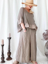 Load image into Gallery viewer, Bohemiana - Rowan Flared Pants - Taupe

