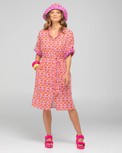 Boom Shankar - Maui Shirt Dress - Naples Pomodoro