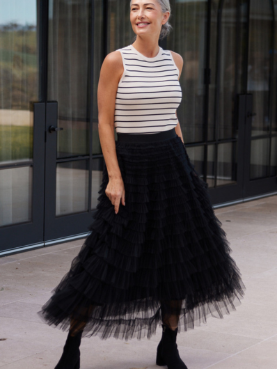 stina pull-on skirt / milky rose（Boutique Magazine May 2024