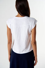 Load image into Gallery viewer, Cloth, Paper, Scissors - Cross Cap Tee - White
