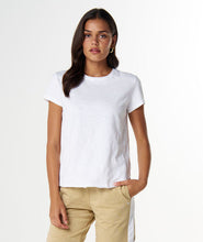 Load image into Gallery viewer, Cloth, Paper, Scissors - Shaped Hem Tee - White
