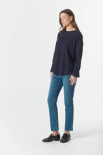Load image into Gallery viewer, Cloth, Paper, Scissors - On Repeat Raglan Tee - Parisian Navy
