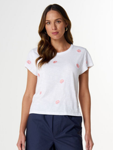 Load image into Gallery viewer, Cloth, Paper, Scissors - Shell Embroidered Tee - White
