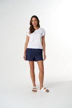 Load image into Gallery viewer, Cloth, Paper, Scissors - Shell Embroidered Tee - White
