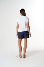 Load image into Gallery viewer, Cloth, Paper, Scissors - Shell Embroidered Tee - White
