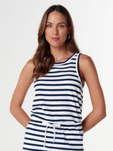 Load image into Gallery viewer, Cloth, Paper, Scissors - River Stripe Tank - White/Parisian Navy
