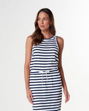 Load image into Gallery viewer, Cloth, Paper, Scissors - River Stripe Tank - White/Parisian Navy
