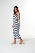 Load image into Gallery viewer, Cloth, Paper, Scissors - River Stripe Tank - White/Parisian Navy
