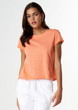 Load image into Gallery viewer, Cloth, Paper, Scissors - Front Split Tee - Peach
