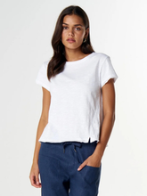 Load image into Gallery viewer, Cloth, Paper, Scissors - Front Split Tee - White
