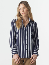 Load image into Gallery viewer, Cloth, Paper, Scissors - Most Wanted Shirt - Bright Navy/White
