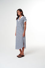 Load image into Gallery viewer, Cloth, Paper, Scissors - Dreamer Polo Dress - White/Parisian
