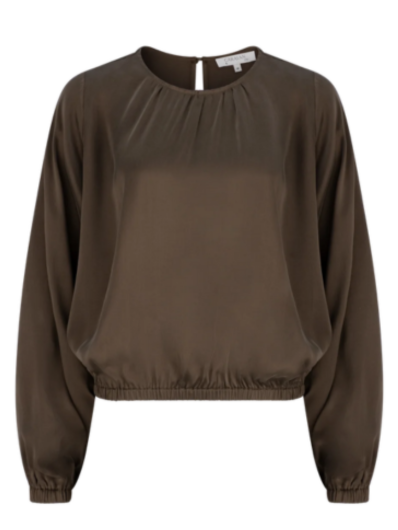 Caravan & Co - Lightness of Being Gathered Neck Blouse - Kelp