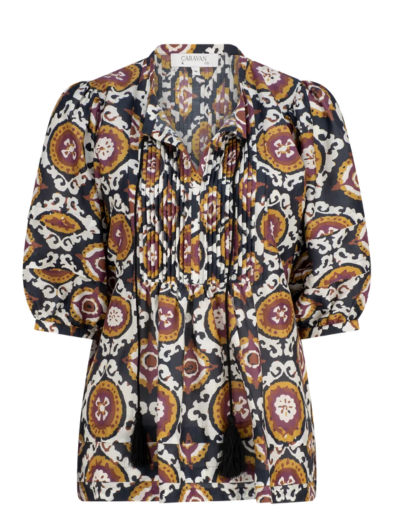 Caravan & Co - Pheobe Pintuck Blouse - Aubergine