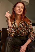 Load image into Gallery viewer, Caravan &amp; Co - Pheobe Silk Slouch Shirt - Aubergine
