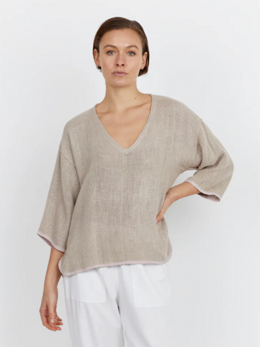 Carbon - Estelle Hessian Top - Cinnamon