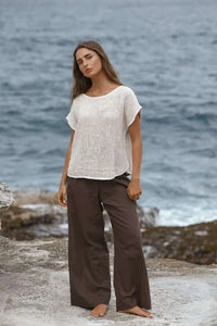 Carbon - Cleo Hessian Top