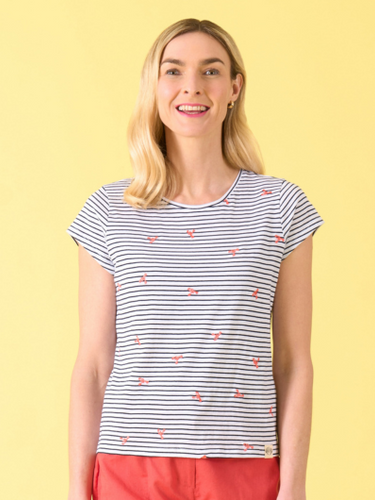 Charlie Jane - Summer Tee - Lobster Stripe