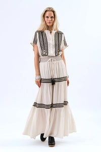 Lolly's Laundry - Diamond Maxi Skirt - Creme
