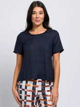Load image into Gallery viewer, Foil - Fringe Benefits Top - Midnight
