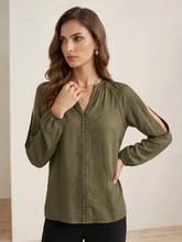 Load image into Gallery viewer, GDS - Viviana Blouse - Khaki
