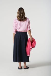 Goondiwindi - A Line Maxi Skirt - Dark Navy