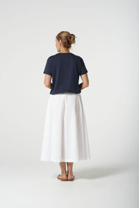 Goondiwindi - A Line Maxi Skirt - White