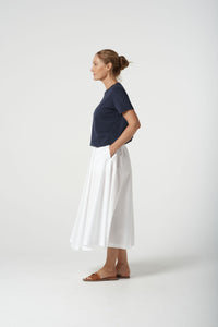 Goondiwindi - A Line Maxi Skirt - White