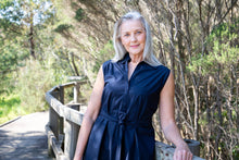 Load image into Gallery viewer, Goondiwindi - Sleeveless Shirt Dress - Dark Navy
