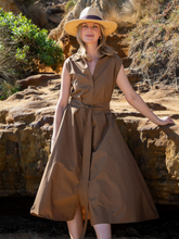 Load image into Gallery viewer, Goondiwindi - Sleeveless Shirt Dress - Otter
