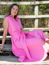 Load image into Gallery viewer, Goondiwindi - Sleeveless Shirt Dress -  Pink Cosmos
