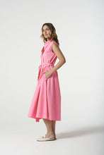 Load image into Gallery viewer, Goondiwindi - Sleeveless Shirt Dress -  Pink Cosmos

